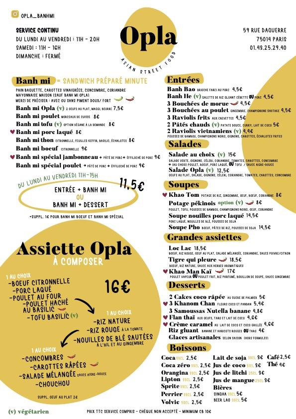 Opla - Banh Mi & more - Menu Image 1